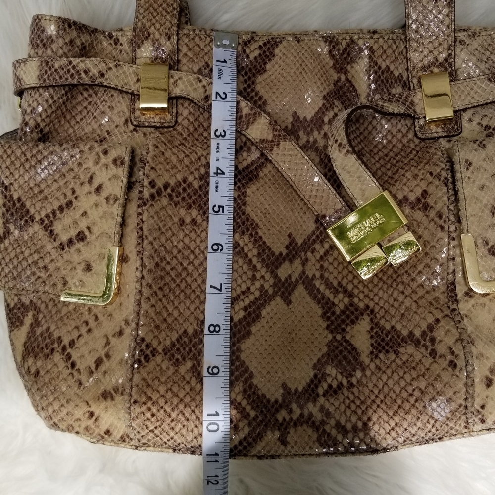 NWT Michael Kors Beverly Large Python Satchel - Picture 13 of 15